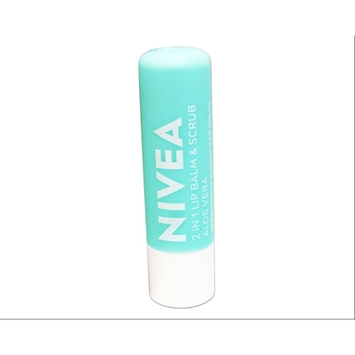 4 Pack Nivea Lip Balm & Scrub for Soft & Moisturized Lips Aloe Vera Vitamin E
