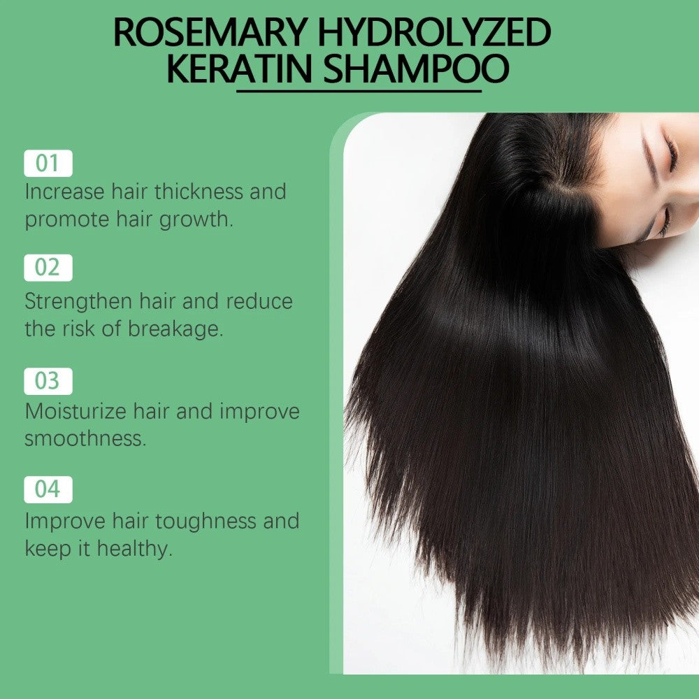Organic Rosemary Hair Growth Shampoo for Thinning Hair & Anti-Hair Loss - 2 Pack