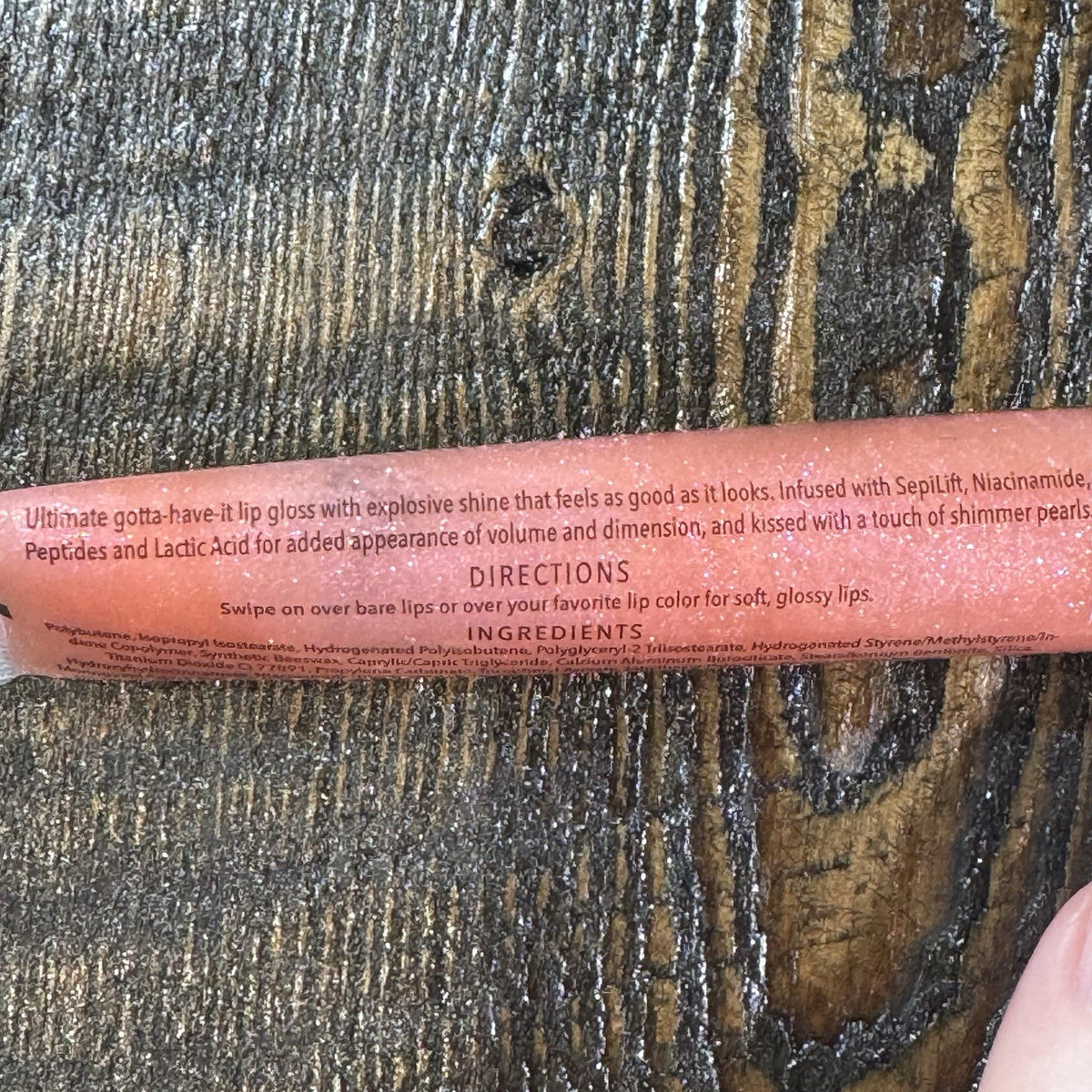 Lip Gloss with Peptides and Pearl Shine - Rosey Pink Shimmer, 15ml