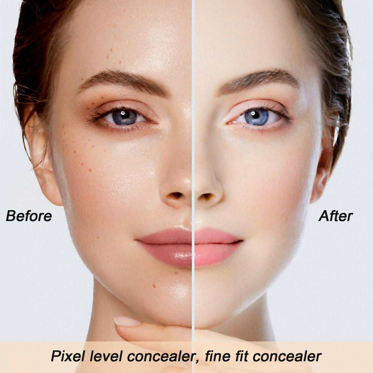 BB Cream Foundation Concealer Stick with Cushion Puff, 3-in-1 Moisturizing Formula