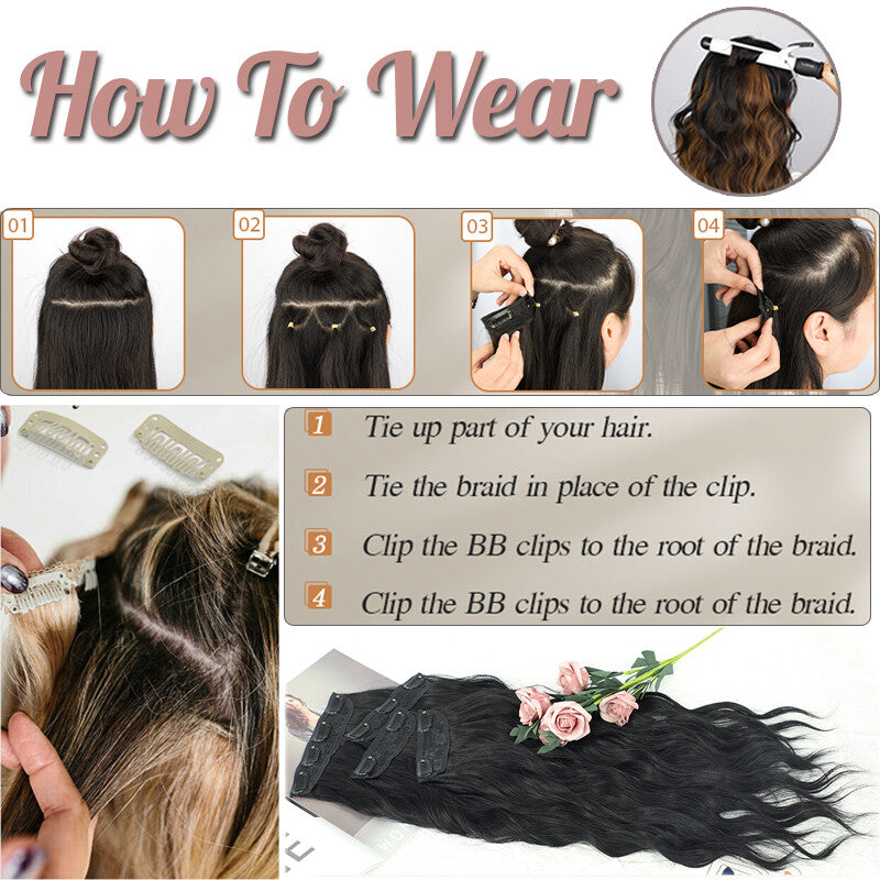 Double Weft Clip-In Human Hair Extensions Full Head - Multiple Colors & Lengths