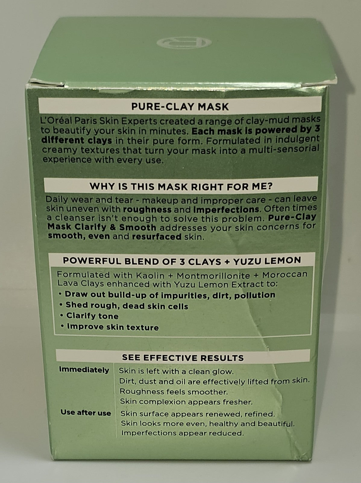 Loreal Paris Pure-Clay Mask, Clarify & Smooth, 1.7 oz