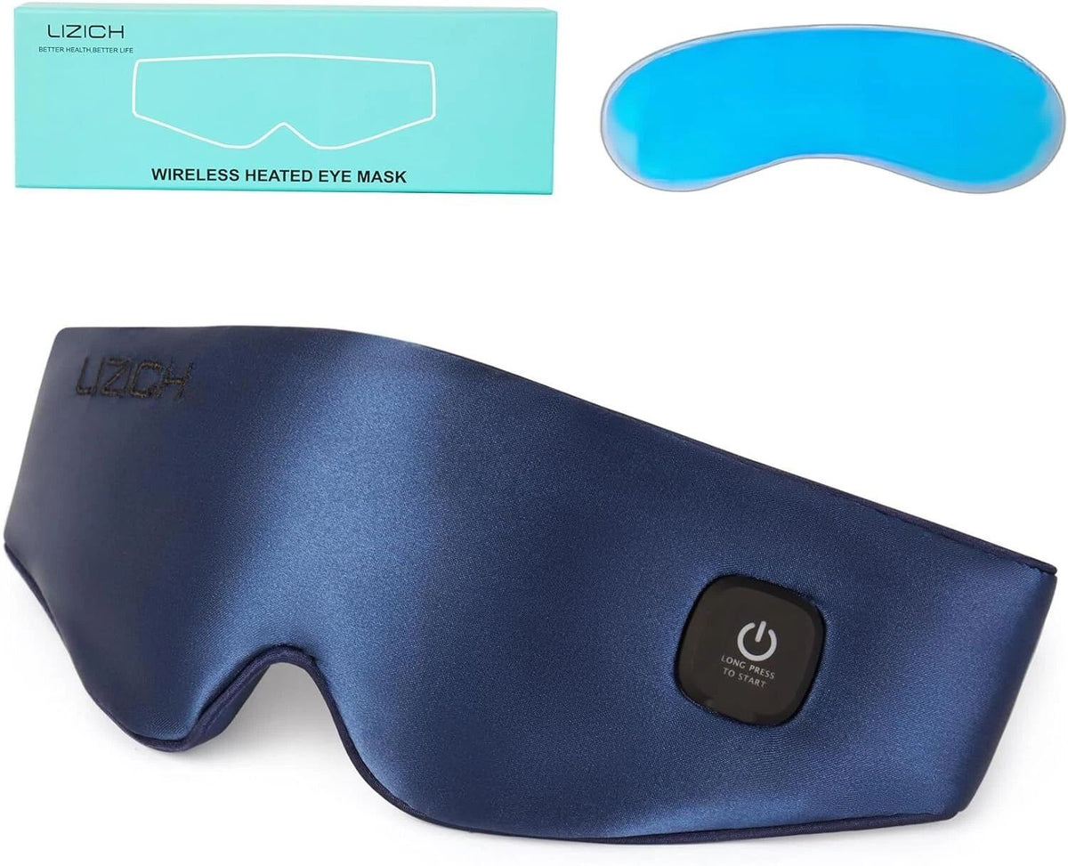 Cordless Heated Eye Mask with Weighted 2-in-1 Warm Eye Compress