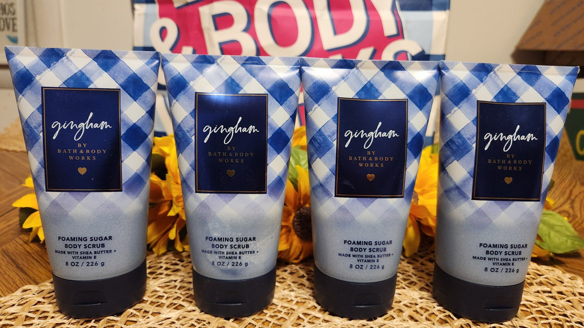 Bath & Body Works GINGHAM Foaming Sugar Scrub 8 oz. Lot of 4