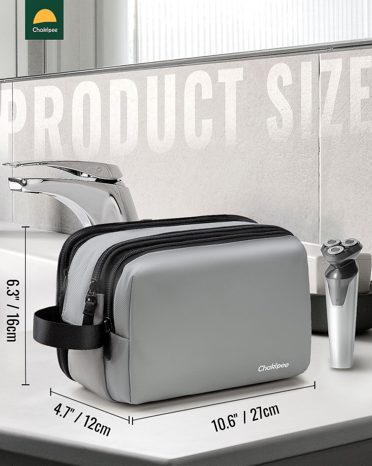 Water Resistant Men’s Travel Toiletry Bag Organizer Dopp Kit
