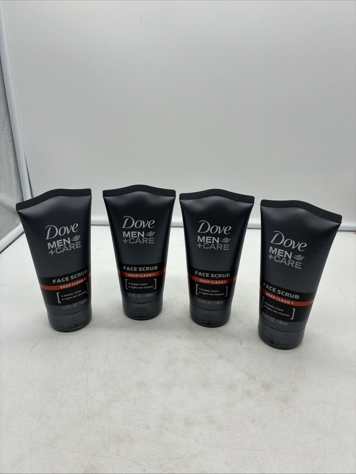 LOT OF 4--Dove Men + Care Face Scrub DEEP CLEAN Each is 5oz. FREE