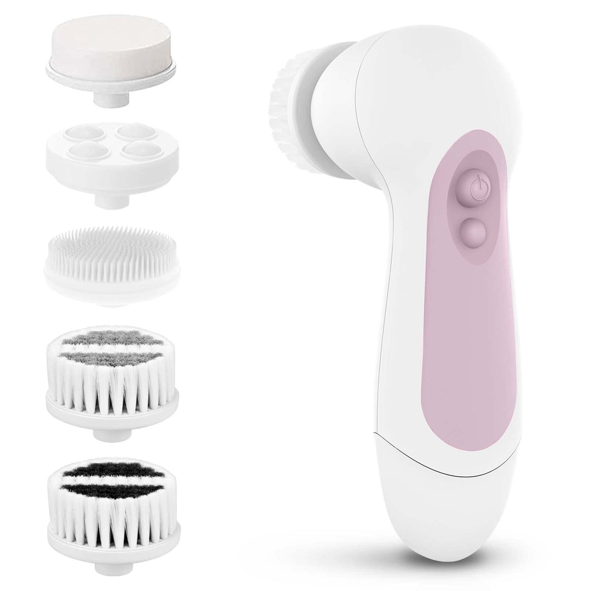 Waterproof Facial Cleansing Spin Brush Set with 8 Replacement Heads