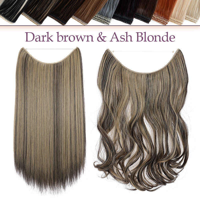 Natural Real Hair Extensions Wire-In Thick Wavy or Straight 20-24 Inch