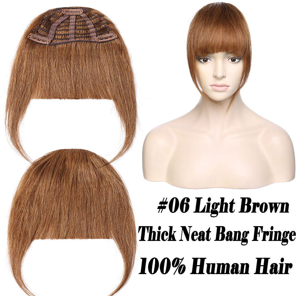 Human Hair Clip-In Bangs Topper with Remy Hair for Natural Look
