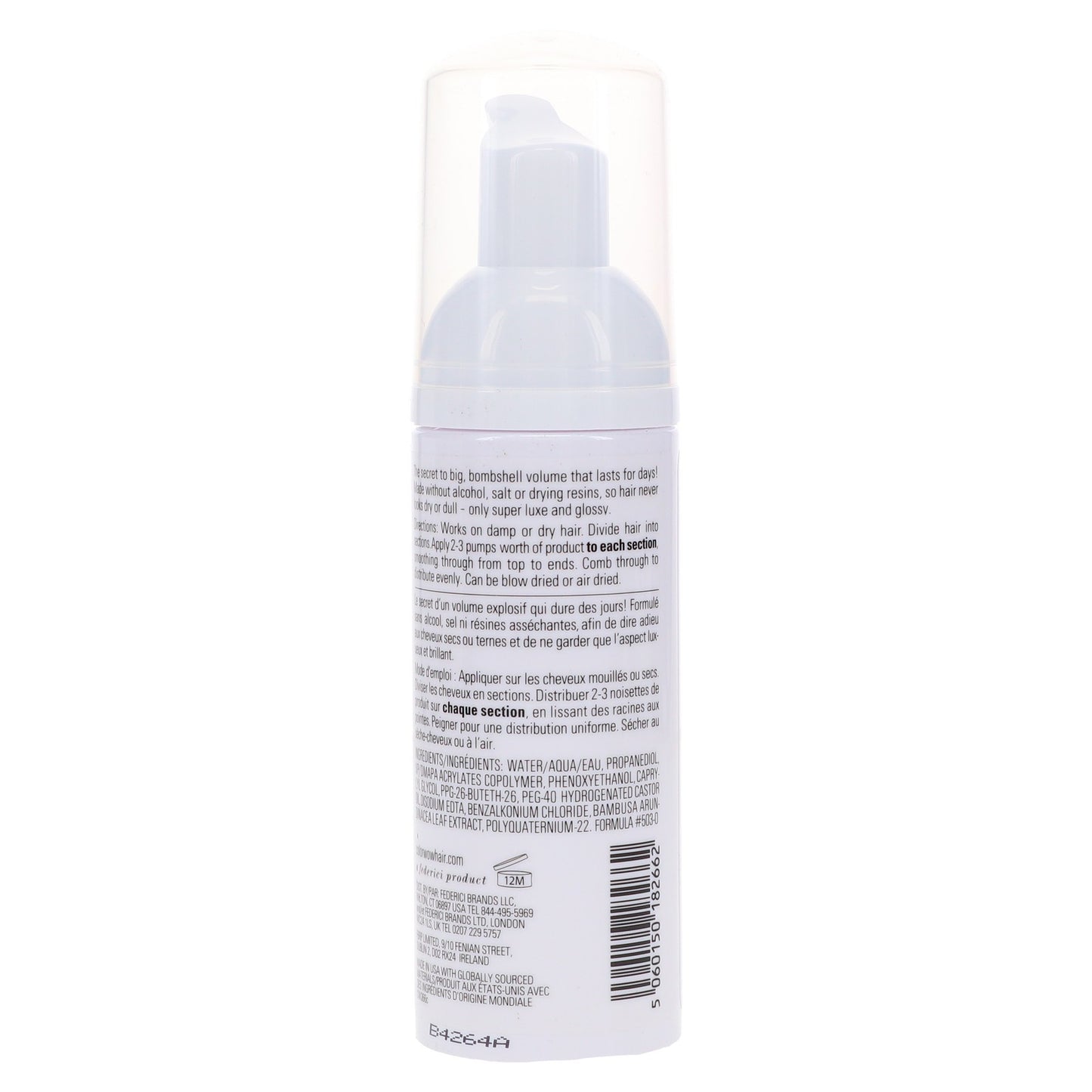 Large Volumizing Hair Foam - 1.67 oz Pack of 2 for Thick Glossy Locks