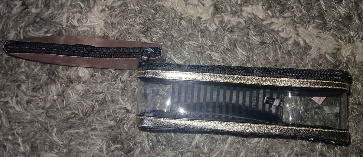 2-Piece Metallic Cosmetic Set - Gold & Rose Gold Beauty Accessories