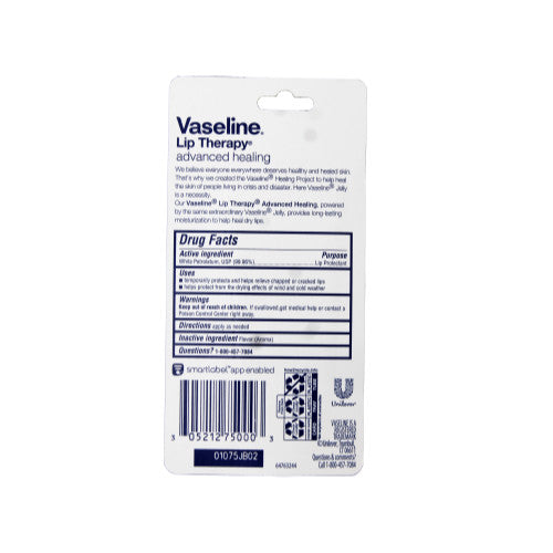 Vaseline Lip Therapy Lip Balm - Advanced Moisturizing Formula 0.35 Oz