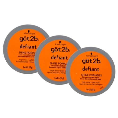 Got2b Defiant Shine Pomade 2oz - Firm Hold & High Shine Hair Styling