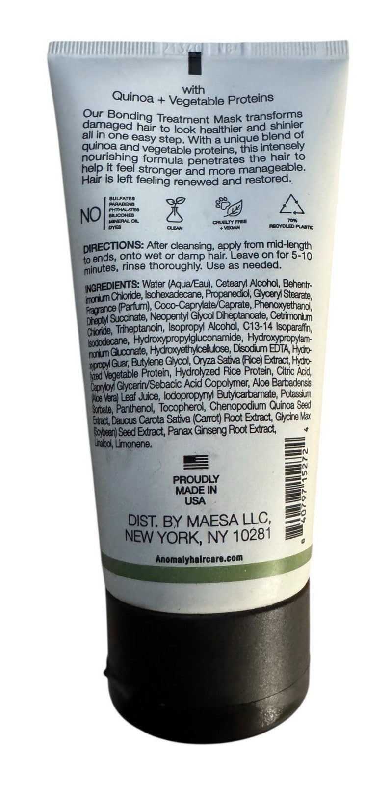 Vegan Hair Bonding Treatment Mask - 5 oz Natural, Cruelty-Free