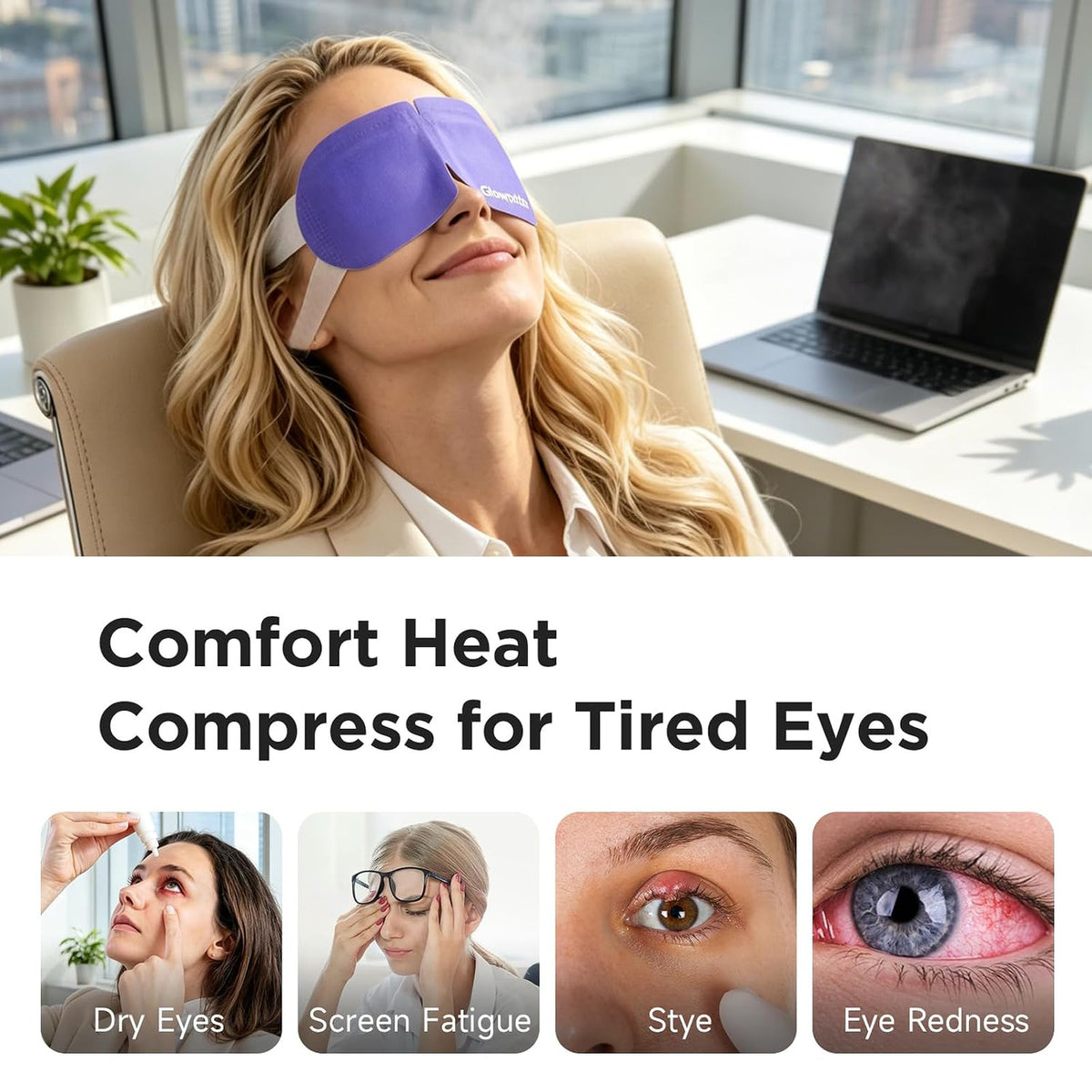 Disposable Steam Eye Masks for Dry Eyes Relaxation 16 Pack