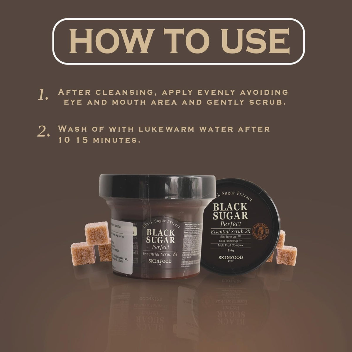 Skinfood Black Sugar Perfect Essential Scrub 2X 7.40 oz / 210g