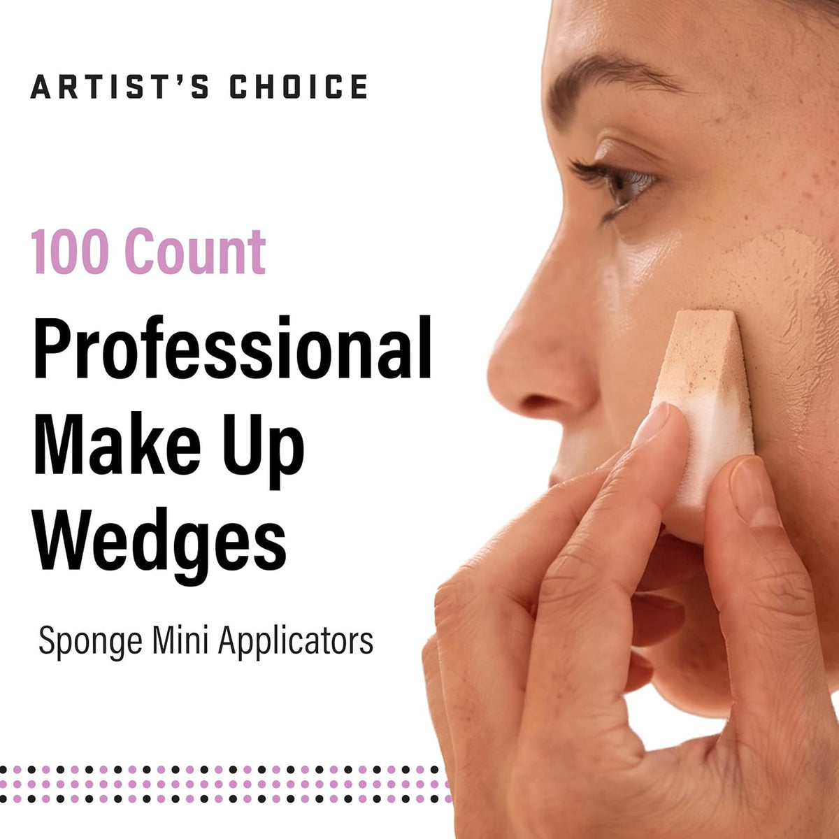 Makeup Wedges Triangle Cosmetic Sponges 100 Pack Latex-Free Blending Tools