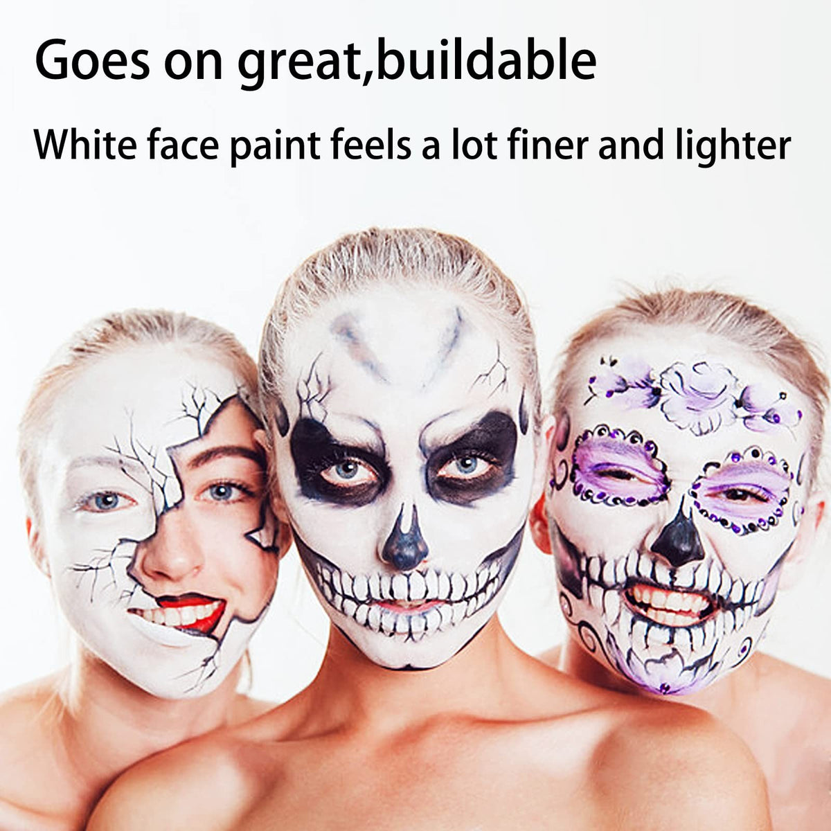 White Face Body Paint Stick - 1.06 Oz Waterproof Clown Makeup for Face & Body