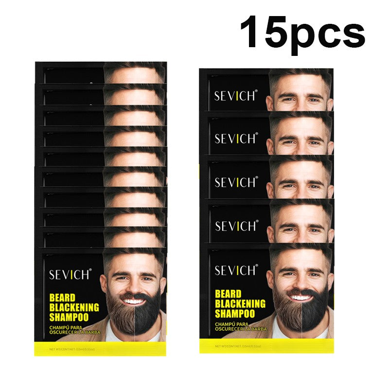 Beard Dye Shampoo - Instant Black Color Coverage