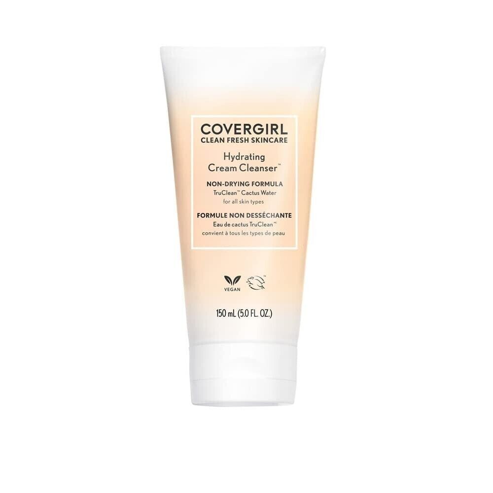 Hydrating Cream Cleanser, 5 fl oz – Pack of 2, Covergirl Clean Fresh Skincare