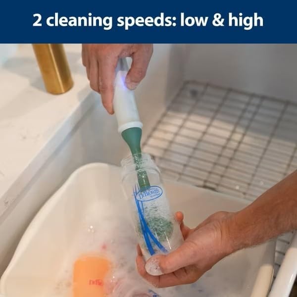 Electric Baby Bottle & Nipple Cleaning Brush Set - Rechargeable USB