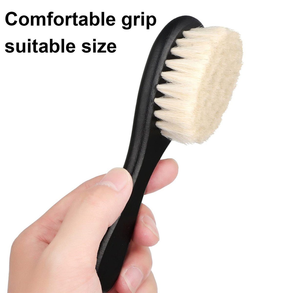 Men's Beard Brush Set - Soft Wool Bristle Beard Grooming Tools