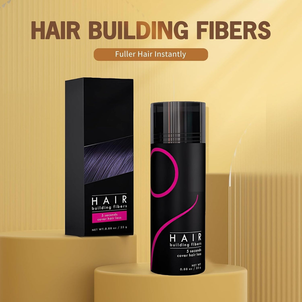 Dark Brown Hair Fibers for Thinning Hair