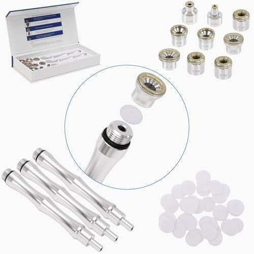 Dermabrasion Replacement Tips Set with 3 Wands and 20 Cotton Filters - Facial Skin Smoothing