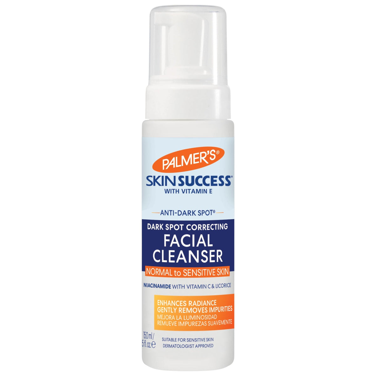 Foaming Face Wash for Dark Spots - Gentle Skin Brightening Cleanser 5oz