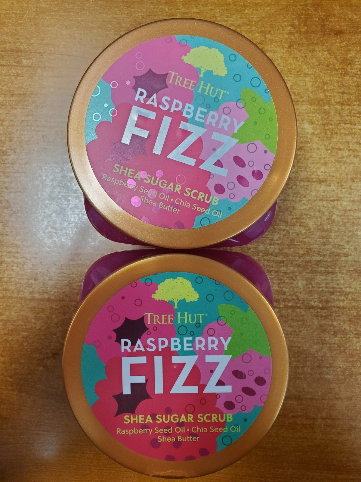 2 Pk: Tree Hut Raspberry Fizz Shea Sugar Body Scrub 18oz ea (3752)
