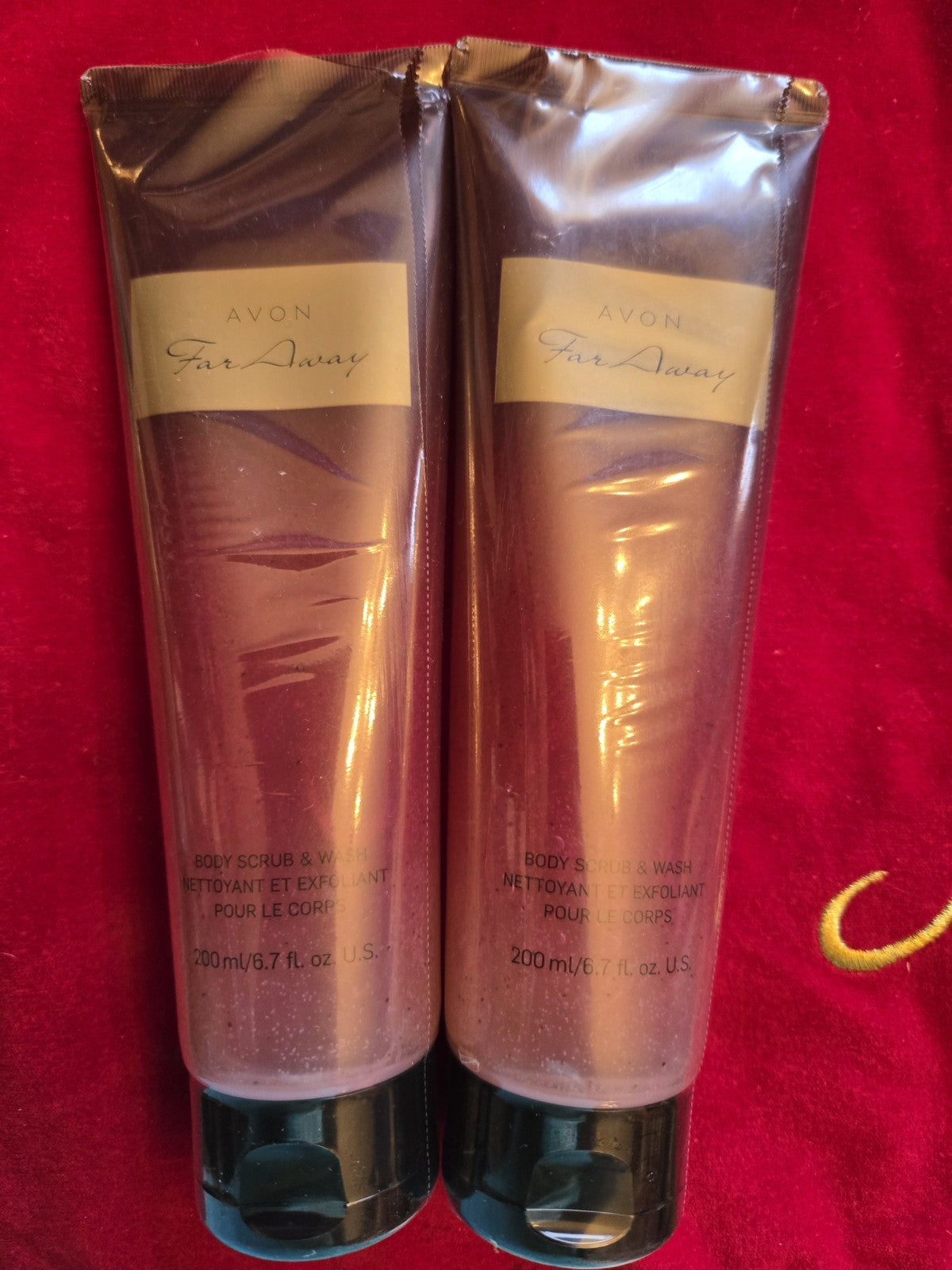 2 AVON Far Away Body Scrub and Wash 6.7 Oz. NEW Sealed