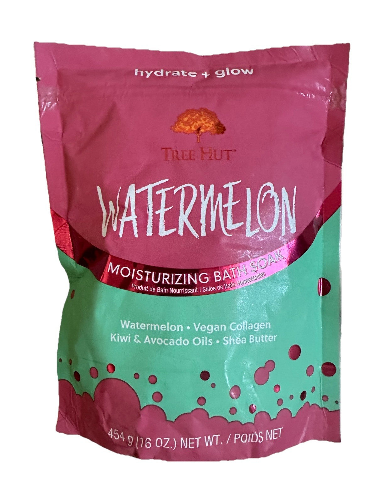 Tree Hut Watermelon Moisturizing Bath Soak 2 Bags Soften & Tone Skin