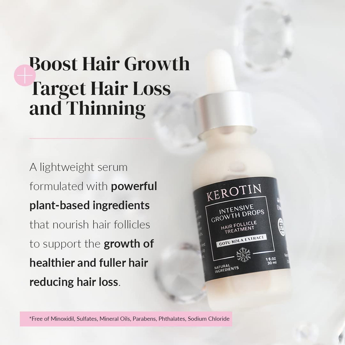 Hair Growth Serum with Castor Oil DHT Blocker for Women Thicker Fuller