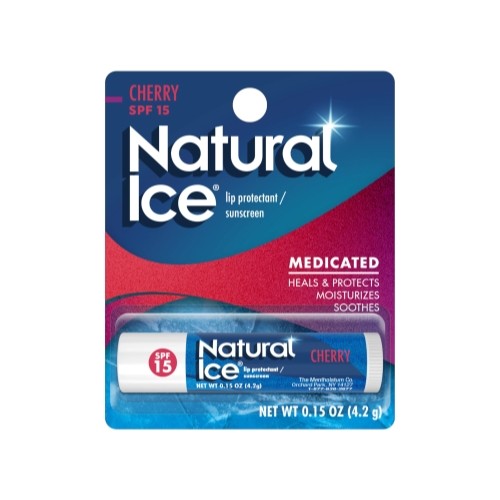 Mentholatum Natural Ice Medicated Lip Balm SPF 15 Cherry Pack of 2