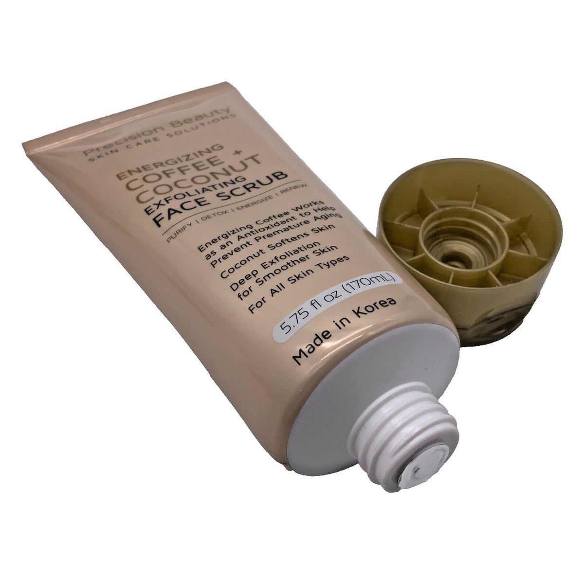 Precision Beauty Coffee+Coconut Face Scrub Sealed 5.75oz