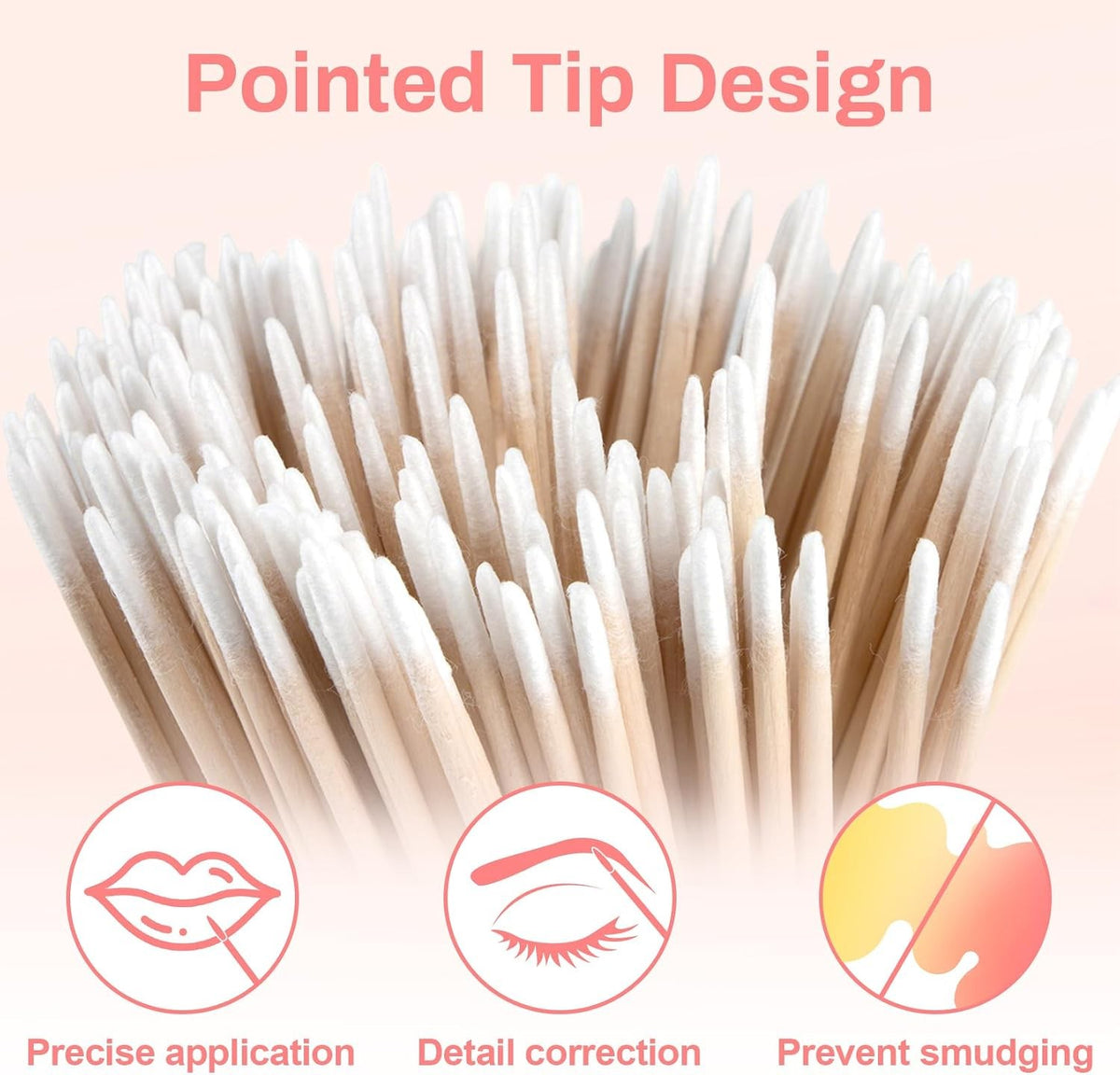 Disposable Precision Cotton Swabs 200PCS - Fine Tip for Beauty & Electronics