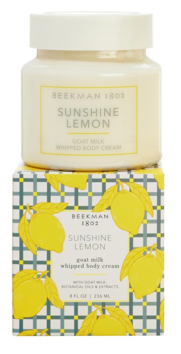 Beekman 1802 Goat Milk Whipped Body Cream Sunshine Lemon 8 oz Moisturizer
