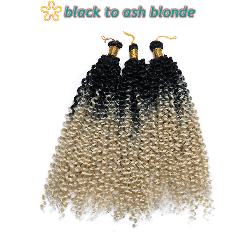 14-Inch Water Wave Crochet Hair Extensions - Afro Curly, Bouncy & Soft