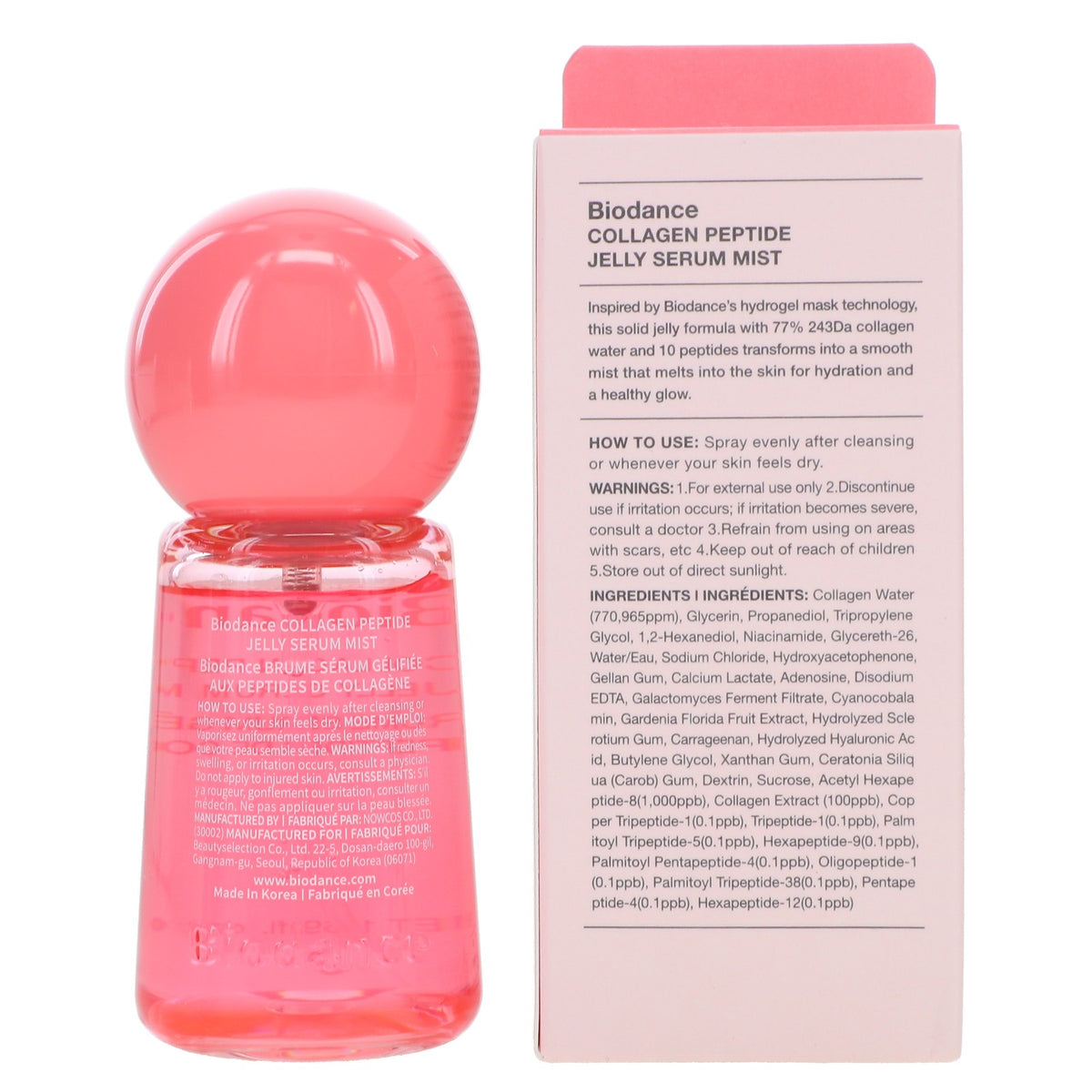 Collagen Peptide Jelly Serum Mist - Hydrating Skin Plumping Spray 1.69 oz