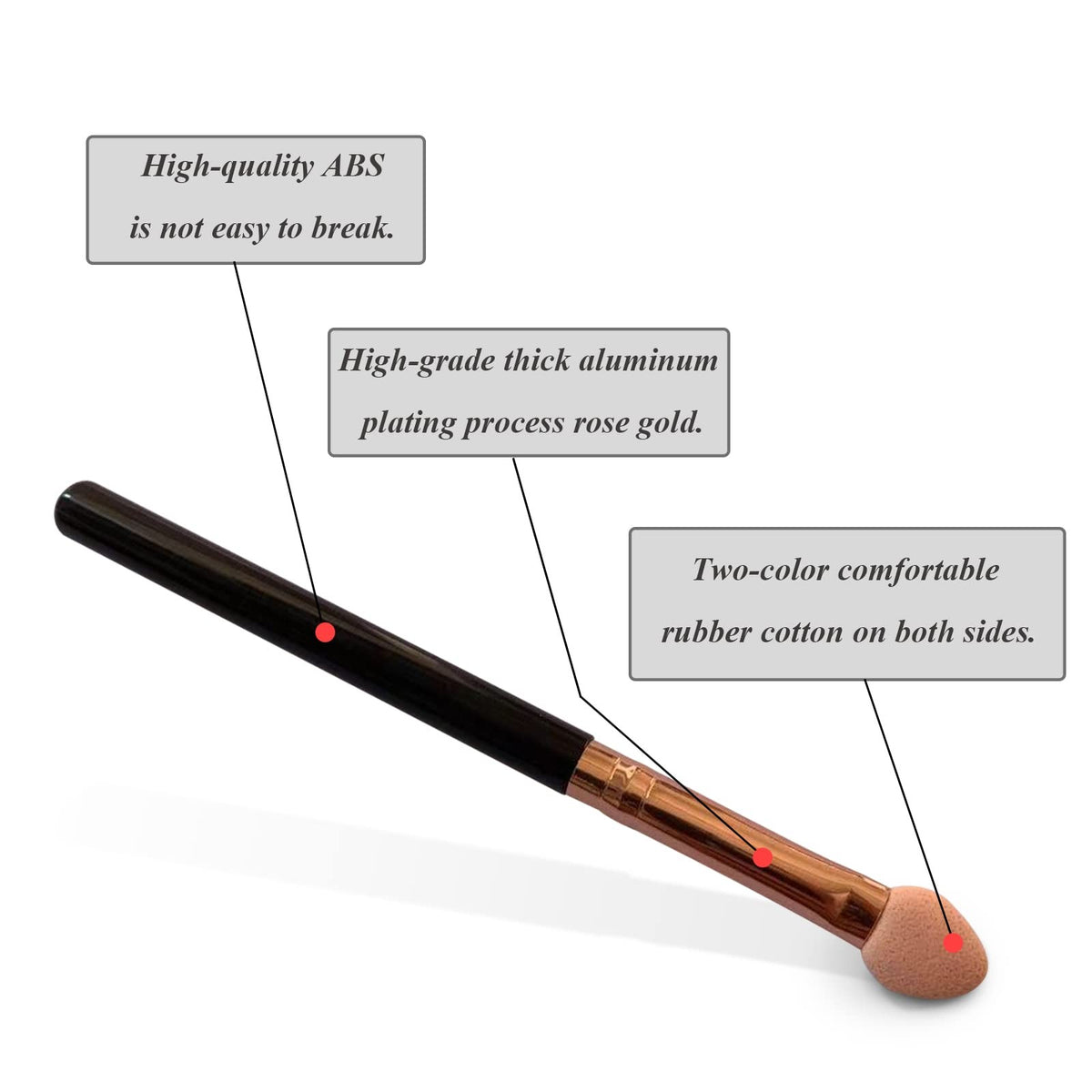 Professional Makeup Brushes Set for Women - 10 Pcs Black Sponge Brush Collection