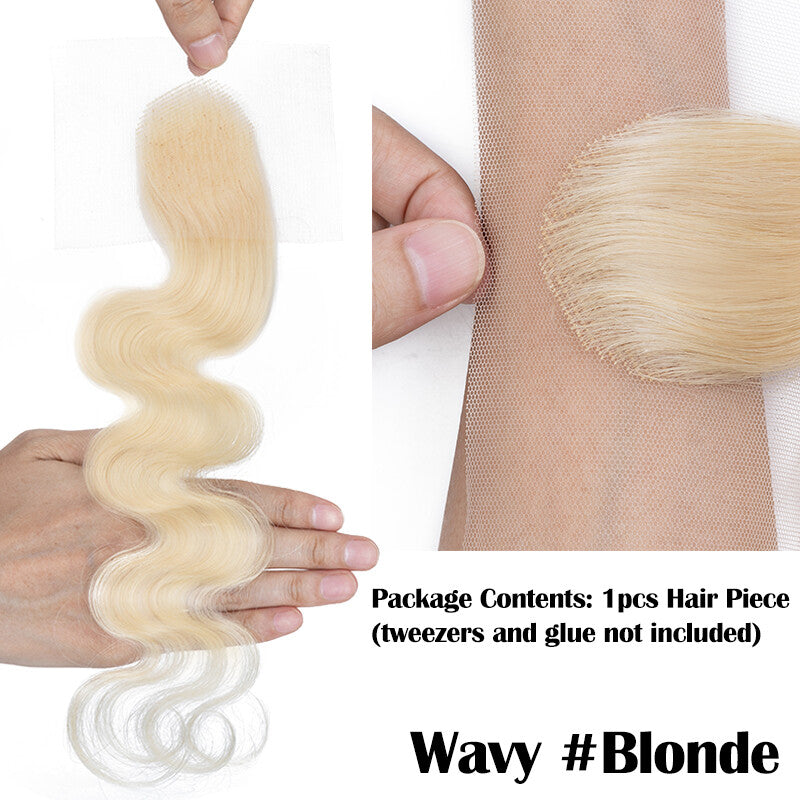Invisible Hair Patch for Bald Spot Cover-Up - Virgin Human Hair, Full Lace
