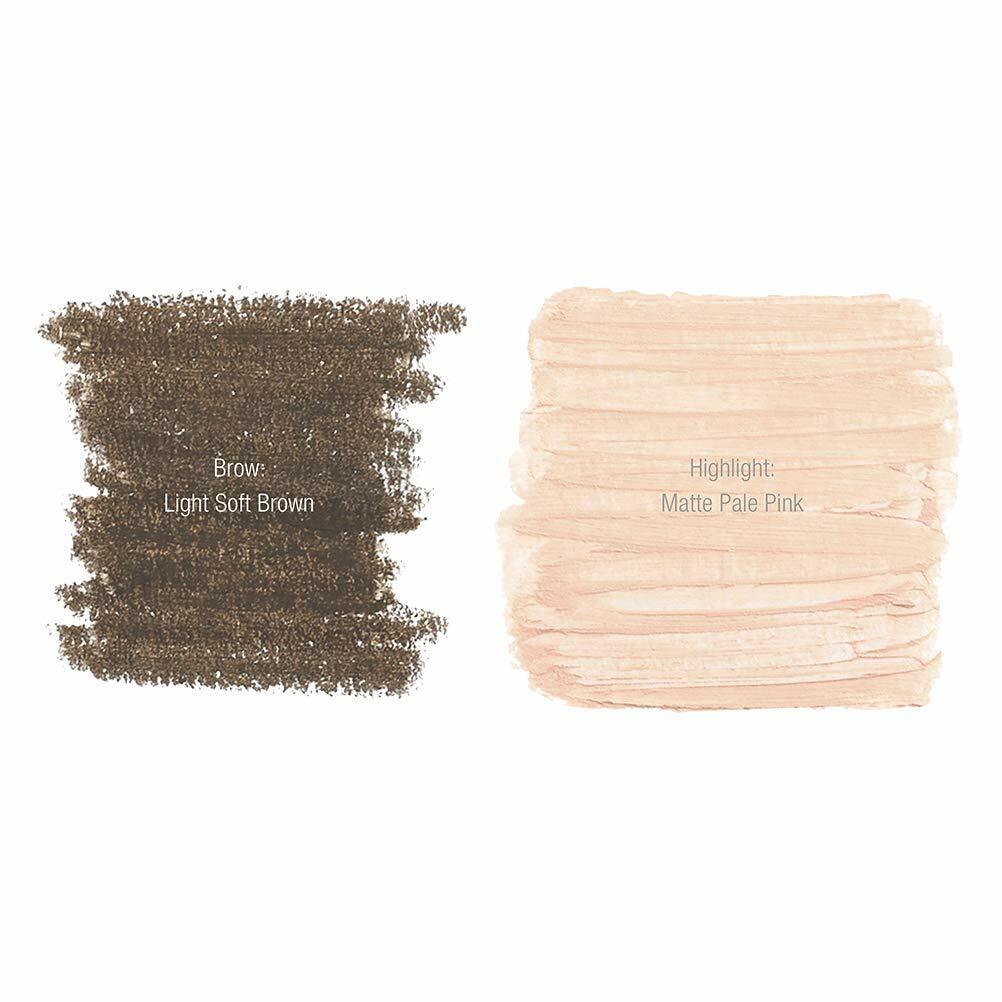 Dual-Ended Brow Pencil with Highlighter - Natural Shades, 2 Pack