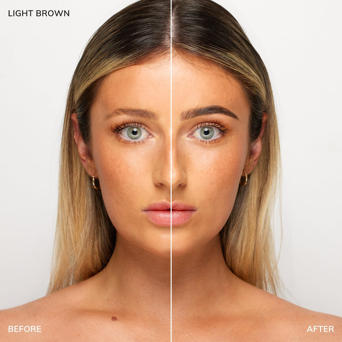 Light Brown Brow Tint Kit for Eyebrows - 2-Step Gel, Long-Lasting