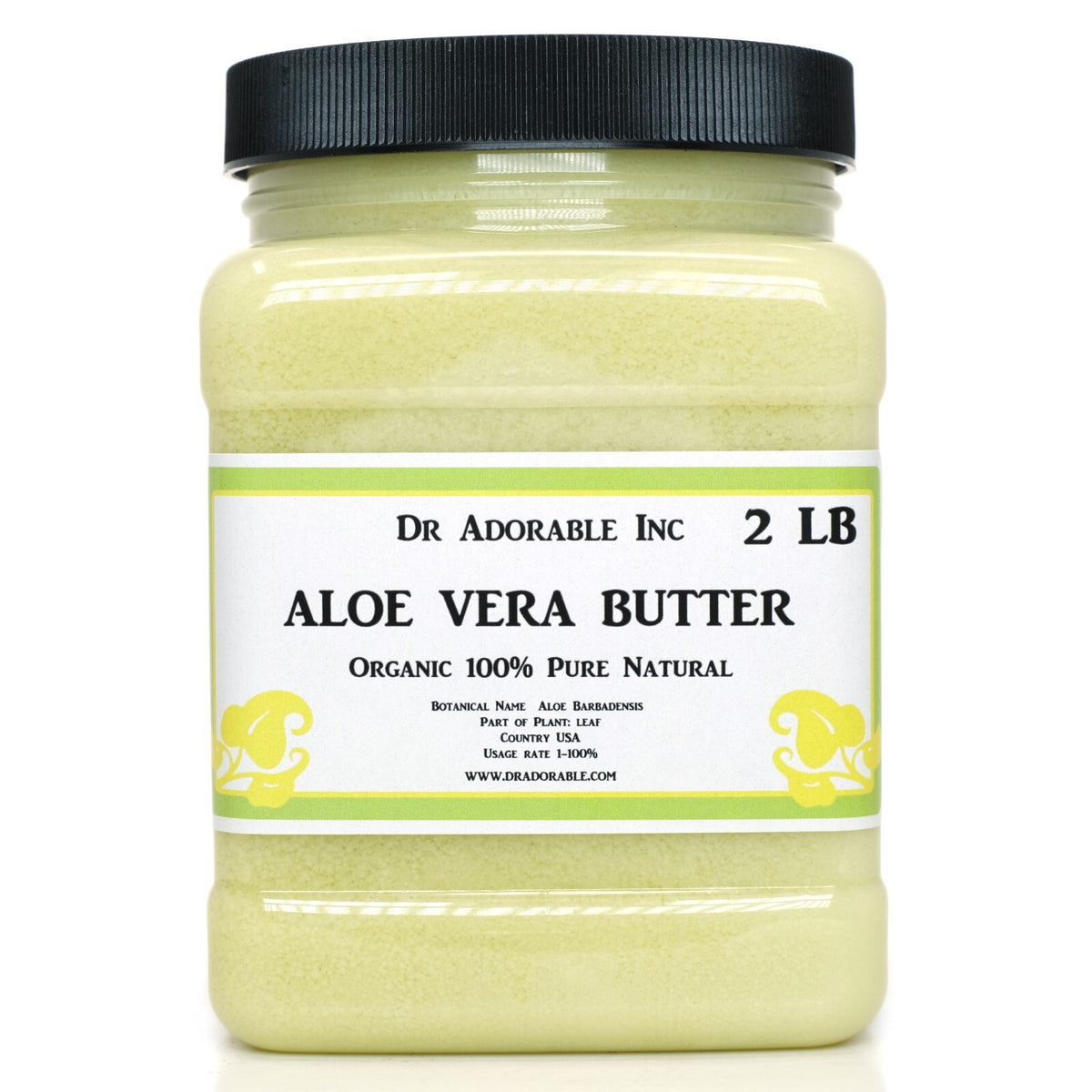 Organic Aloe Vera Butter - Cold Pressed, Multiple Sizes