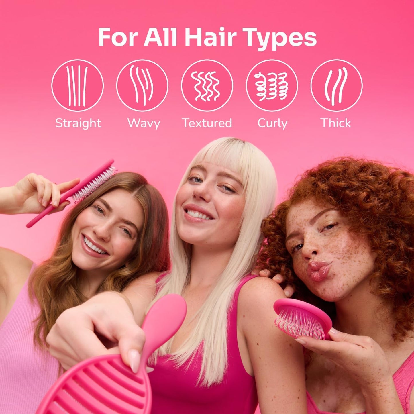 Wet Brush Smooth Styler Hair Brush - Detangling & Shine-Boosting, Black