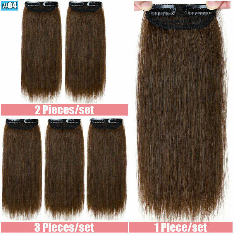 Clip-In Hair Extensions Remy Human Hair Topper - Multiple Colors & Lengths
