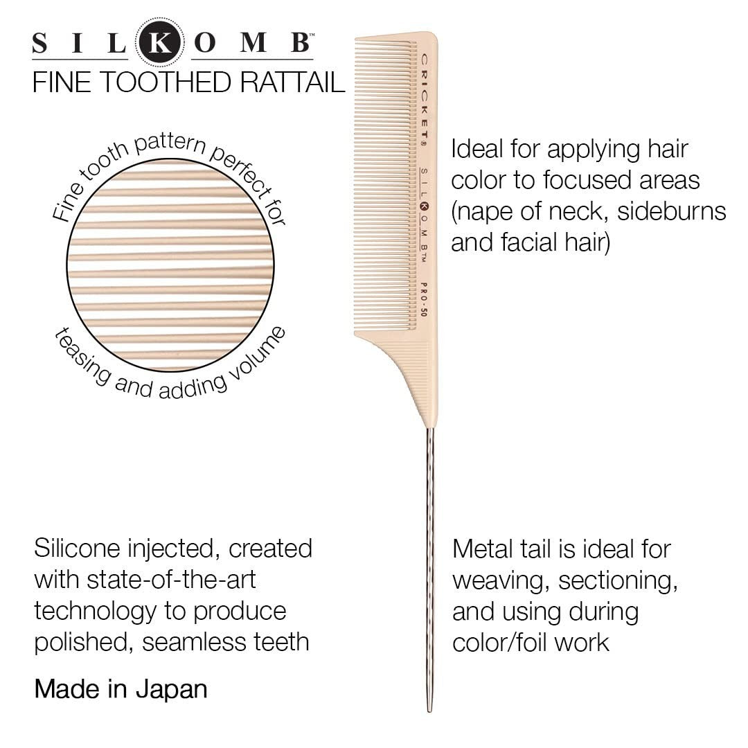 Fine Tooth Rattail Comb for Hair Styling - Precision Sectioning Tool, Pack Options