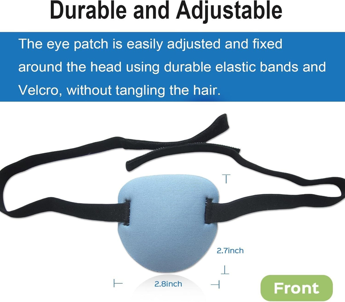Adjustable Medical Eye Patches for Adults and Kids - Amblyopia & Lazy Eye Cover, 2 Pack