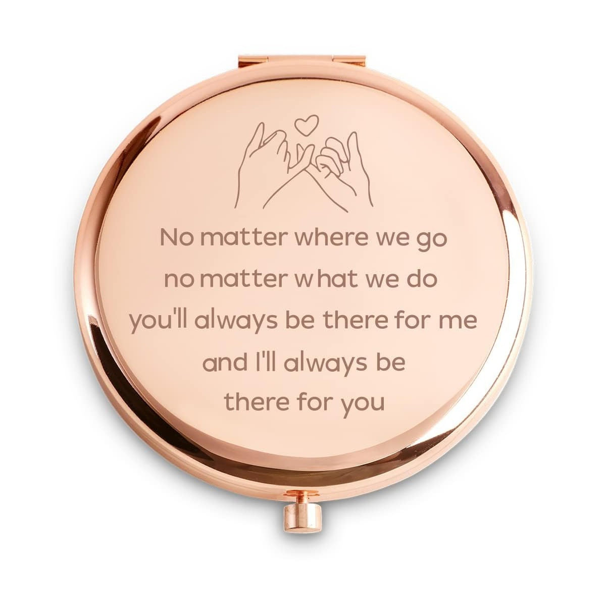 Personalized Compact Mirror Gift for Best Friend Women Girls - Custom BFF Jewelry Accessory
