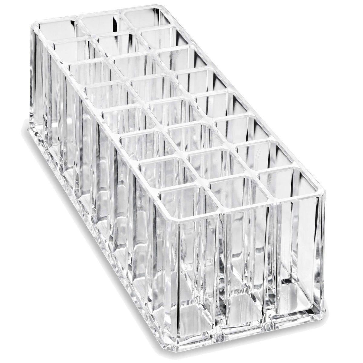 Acrylic Lipstick & Lip Gloss Organizer Set - 48 Space Clear Cosmetic Storage